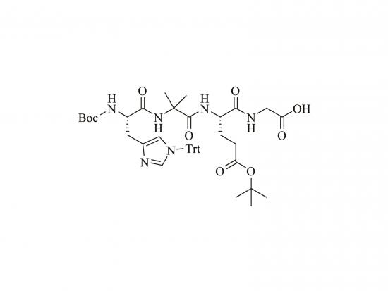 ((s) -5- (tert-butoxy) -2- (2 - ((s) -2 - ((tert-butoxycarbonyl) amino) -3- (1-trityl-1h-imidazol-4-yl) propanamido ) -2-méthylpropanamido) -5-oxopentanoyl) glycine [boc-his (trt) -aib-glu (otbu) -gly-oh] 