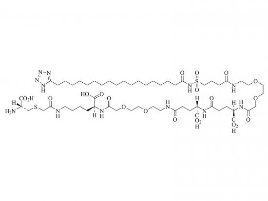 chaîne latérale de l'hormone de croissance à action prolongée [TZ-Ste-SO2-nBu-AEEA-Glu (OH) -Glu (OH) -AEEA-Lys (OH) -COCH2-Cys (OH) -NH2]  