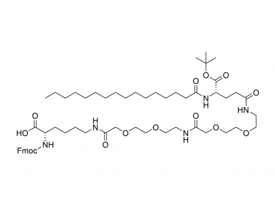 Fmoc-Lys (Pal-Glu (AEEA-AEEA) -OtBu) -OH