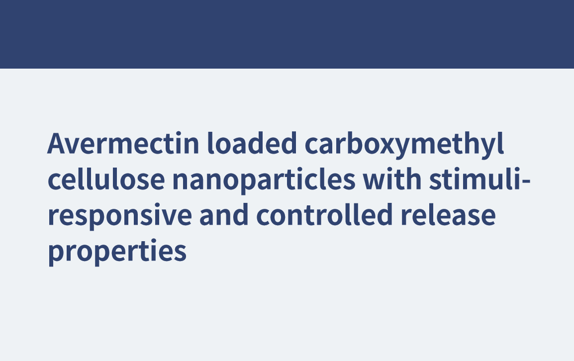 Nanoparticules de carboxyméthylcellulose chargées d'avermectine avec des propriétés de réponse aux stimuli et de libération contrôlée