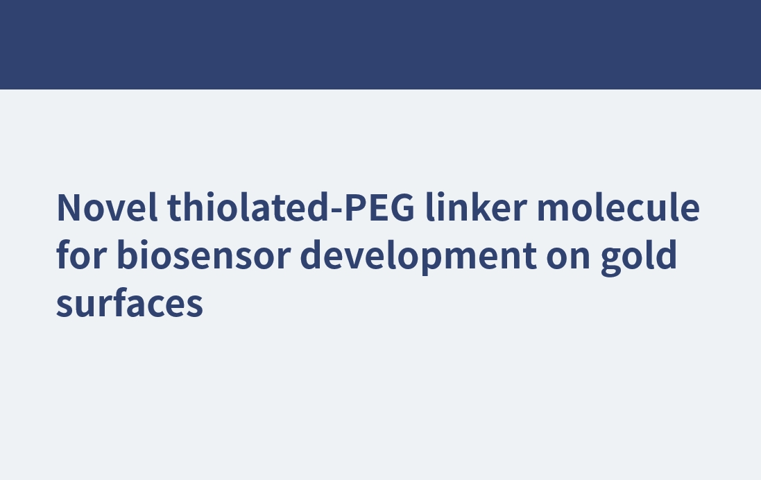 Nouvelle molécule de liaison PEG thiolé pour le développement de biocapteurs sur des surfaces en or