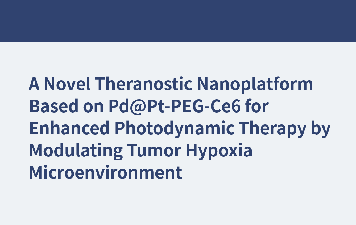 Une nouvelle nanoplateforme théranostique basée sur Pd@Pt-PEG-Ce6 pour une thérapie photodynamique améliorée en modulant le microenvironnement de l'hypoxie tumorale