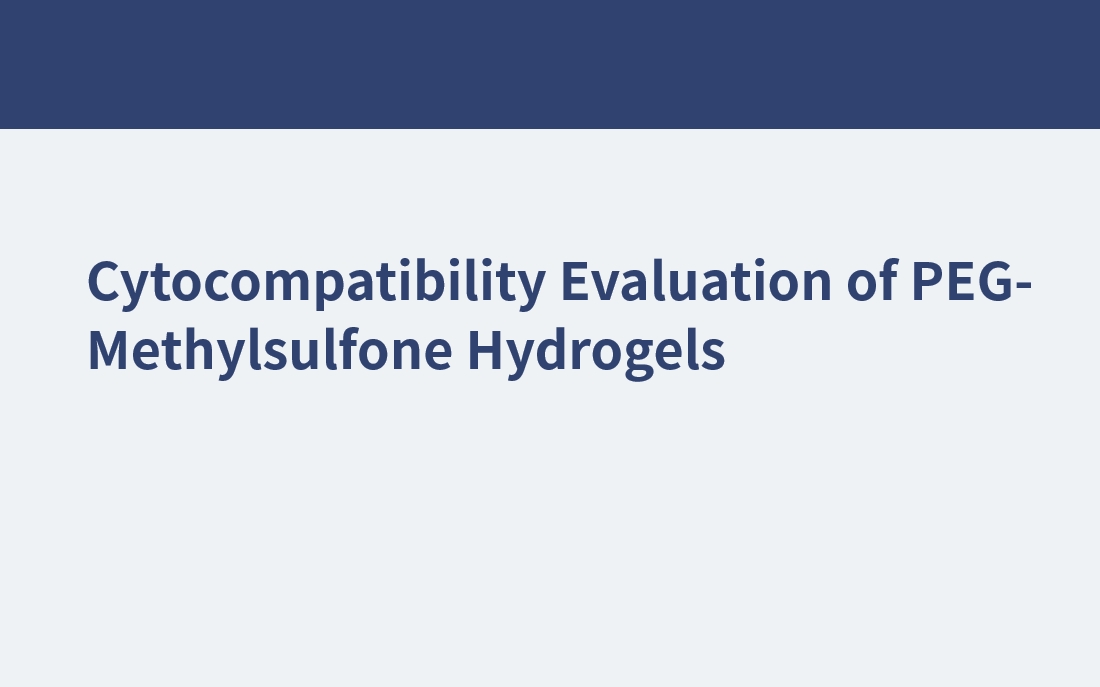 Évaluation de la cytocompatibilité des hydrogels PEG-méthylsulfone