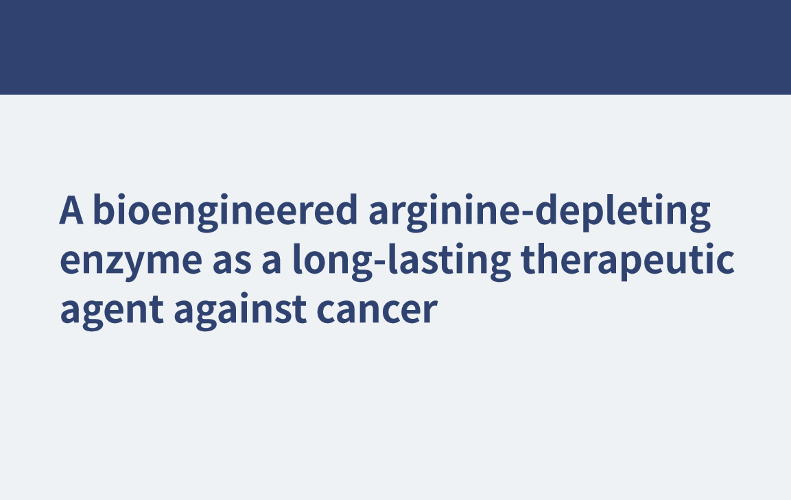 Une enzyme de bio-ingénierie appauvrissant l'arginine comme agent thérapeutique de longue durée contre le cancer