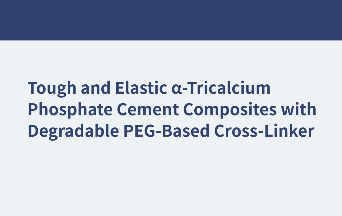 Composites de ciment au phosphate tricalcique α résistants et élastiques avec agent de réticulation dégradable à base de PEG