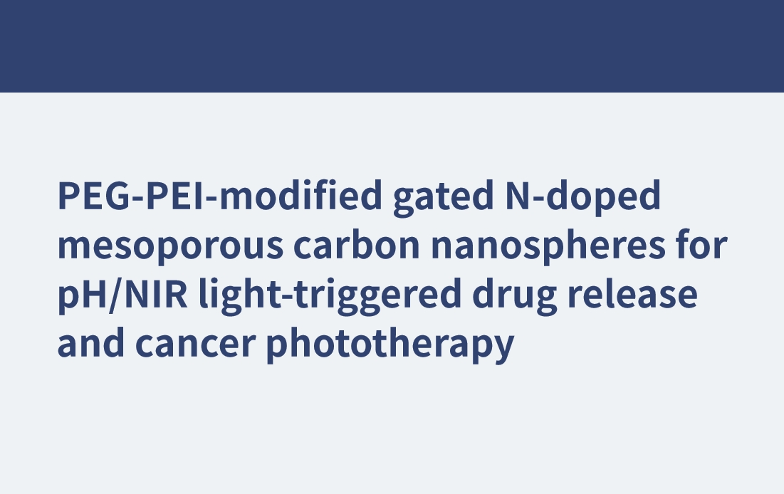 Nanosphères de carbone mésoporeux dopées au N et modifiées par PEG-PEI pour la libération de médicaments déclenchée par la lumière pH/NIR et la photothérapie du cancer