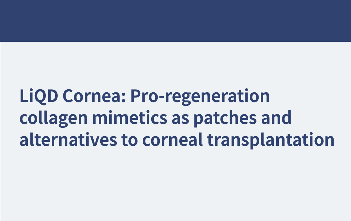 LiQD Cornea : mimétiques de collagène pro-régénération comme patchs et alternatives à la greffe de cornée