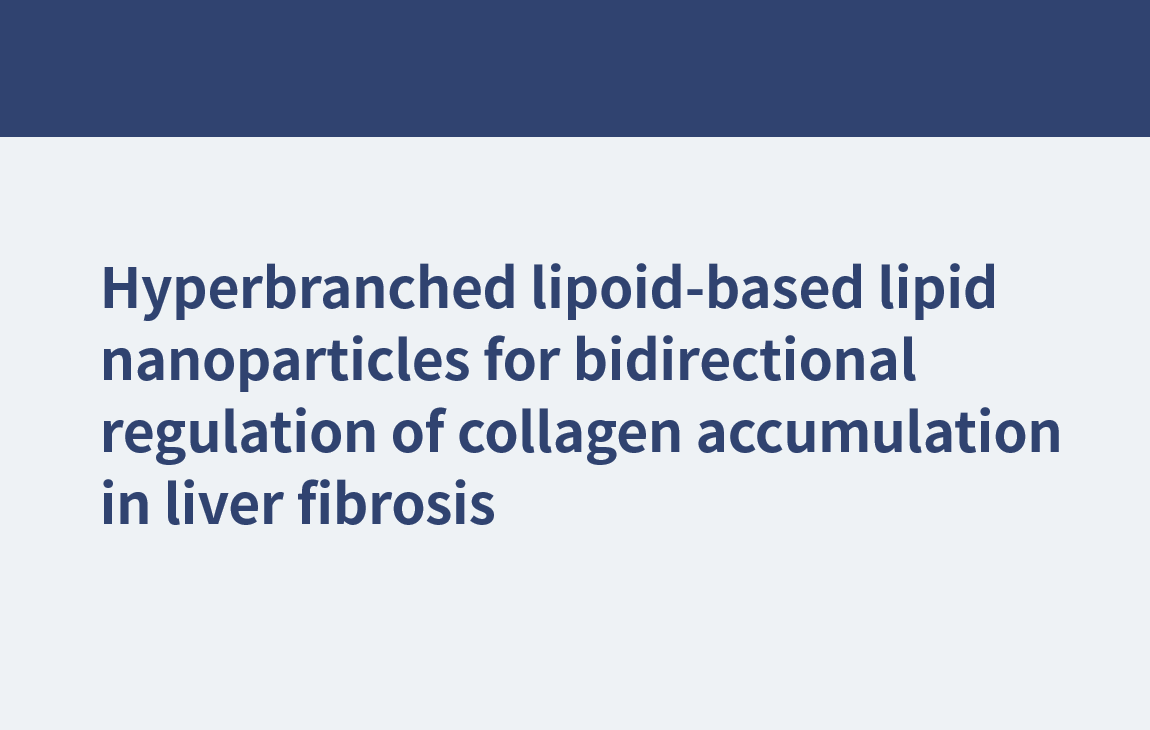 Nanoparticules lipidiques hyperramifiées à base de lipoïdes pour la régulation bidirectionnelle de l'accumulation de collagène dans la fibrose hépatique