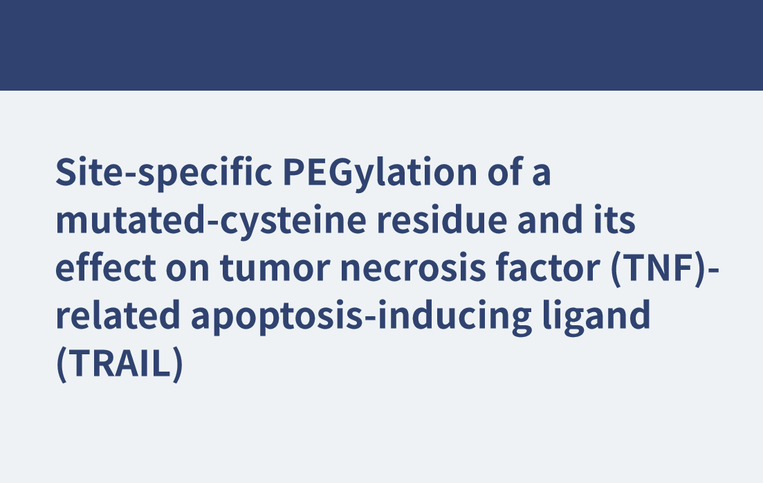 PEGylation spécifique au site d'un résidu de cystéine muté et son effet sur le ligand induisant l'apoptose lié au facteur de nécrose tumorale (TNF) (TRAIL)
    