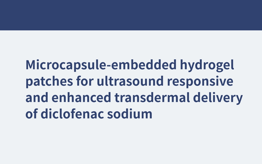 Patchs d'hydrogel incorporés dans des microcapsules pour une administration transdermique améliorée et réactive aux ultrasons du diclofénac sodique